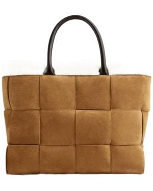 Bottega Veneta Small Arco Tote Bag With Strap - Brown