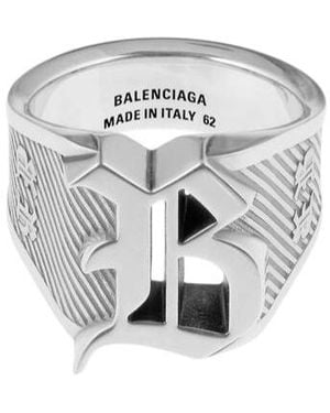 Balenciaga Melrose Signet Ring - White