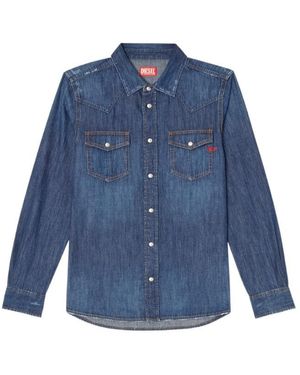 DIESEL D Vega Western Denim Shirt - Blue