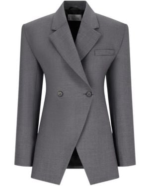 GIUSEPPE DI MORABITO Asymmetrical Double-Breasted Jacket - Grey