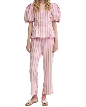Stine Goya Balloon-Sleeve Top - Pink