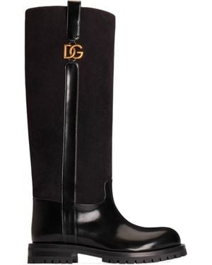 Dolce & Gabbana Suede Boots - Black