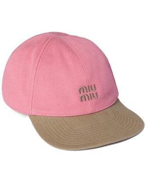 Miu Miu Drill Baseball Cap - Pink