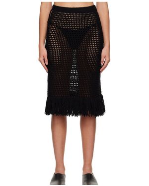 Niccolò Pasqualetti Grata Midi Skirt - Black