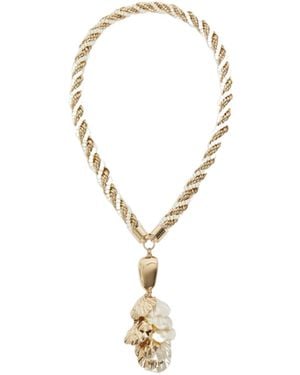 Marella Metal Shell-Adorned Long Necklace - Metallic
