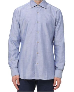 Mazzarelli Oxford Cotton Shirt - Blue