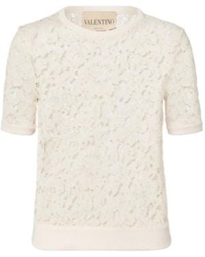 Valentino Mossi Lace Top - White