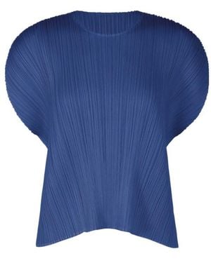Pleats Please Issey Miyake Pleated Top - Blue