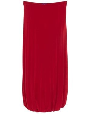 Jean Paul Gaultier Draped Asymmetric Skirt - Red
