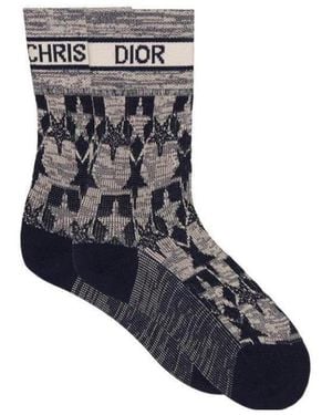 Dior Star Pattern Socks - Blue