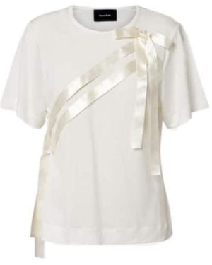 Simone Rocha Bow-Detail Jersey T-Shirt - White