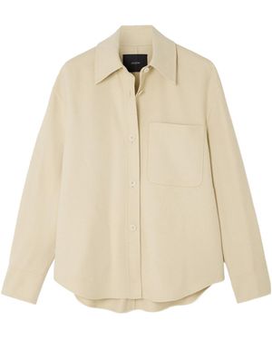 JOSEPH Button-Down Long-Sleeved Shirt - Natural