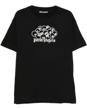 Palm Angels Pa Pool Graphic-Print T-Shirt - Black