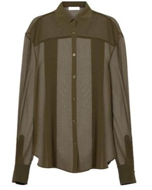 Frankie Shop Peri Georgette Shirt - Green
