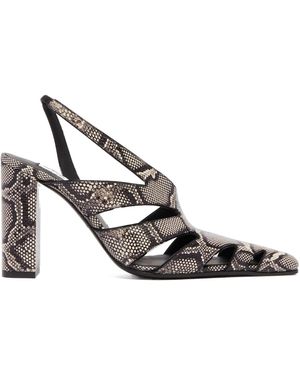 Alaïa Alaïa Printed Heeled Slingback Pumps - White