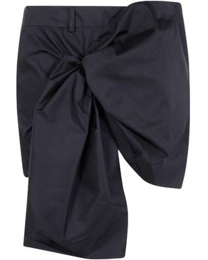 N°21 Draped Bow Mini Skirt - Blue