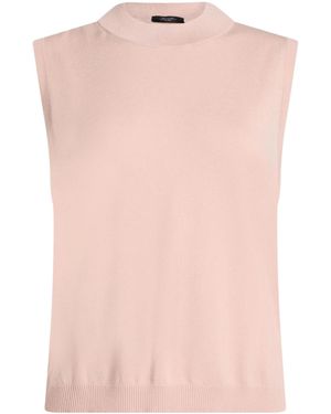 Weekend by Maxmara Sleeveless Solid-Colored Knit Top - Pink