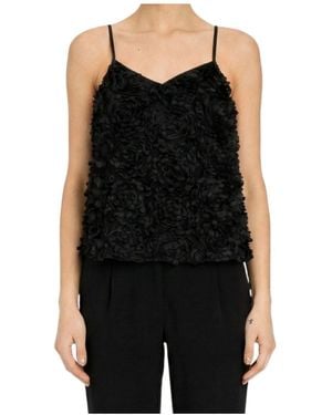 Twinset Floral-Detail Top - Black