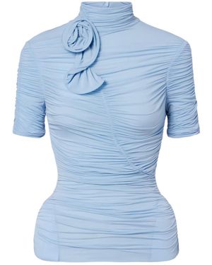 Magda Butrym Pleated Top - Blue