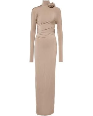 Magda Butrym Floral-Applique Gown - Natural
