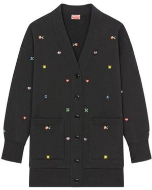 KENZO Pixels' Cardigan Dress - Black