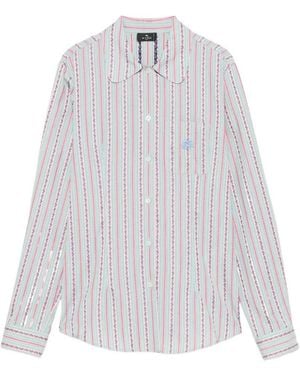 Etro Striped Long-Sleeve Shirt - White