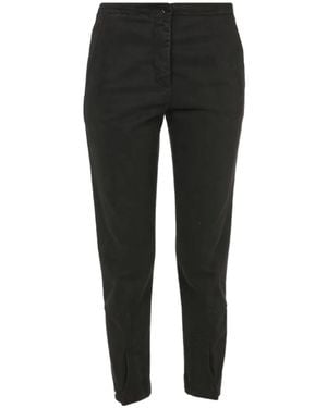Aspesi Frank Straight Leg Cropped Pants - Black