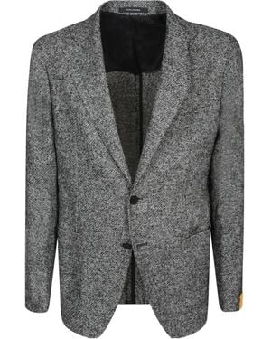 Tagliatore Micro-Pattern Single-Breasted Jacket - Grey