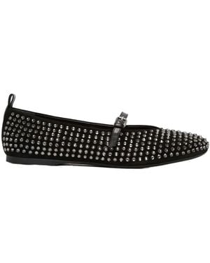 JW Anderson Crystal-Embellished Buckle Ballet Flats - Black