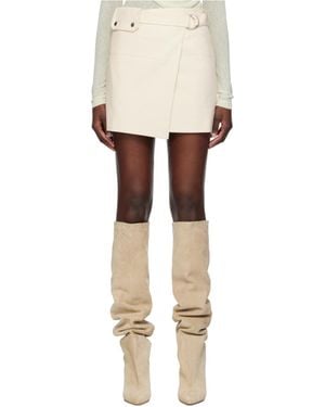 Nanushka Wrap Organic-Cotton Mini Skirt - White