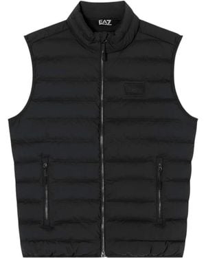 EA7 Mountain Quilted Vest Jacket - Black