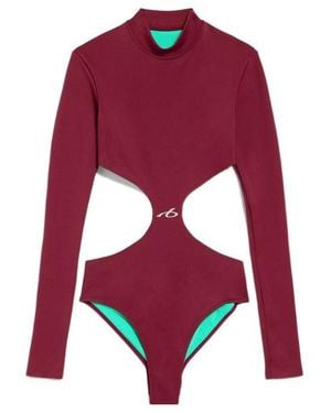 Balenciaga Techwear Cut-Out Bodysuit - Red