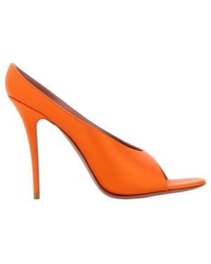 AMINA MUADDI Open-Toe High-Heeled Sandals - Orange