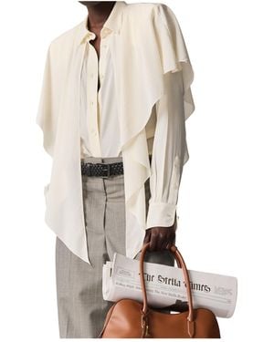 Stella McCartney Layered Panel Long-Sleeved Semi-Sheer Shirt - White