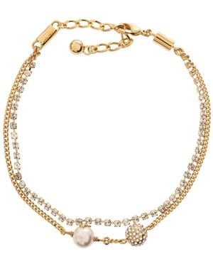 Jimmy Choo Auri Anklet Bracelet - Metallic