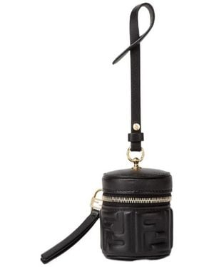 Fendi Baguette Logo-Embossed Charm - Black