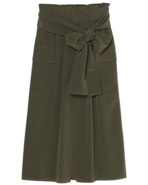 JOSEPH Crepe Pleated Skirt - Green