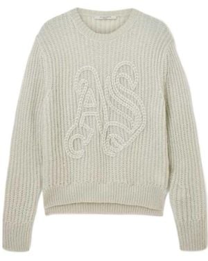 AllSaints Wool-Blend Chain Jumper - White