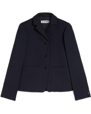 Jil Sander Wool Gabardine Jacket - Blue