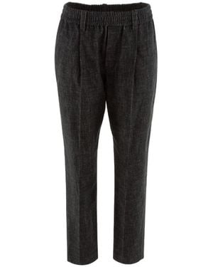 Brunello Cucinelli Elasticated Waistband Jeans - Black
