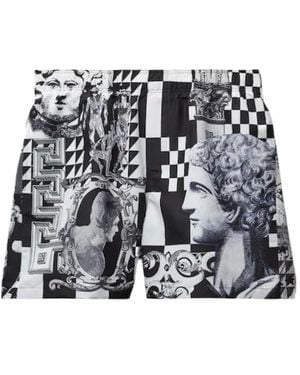 Versace Printed Boardshorts - Black