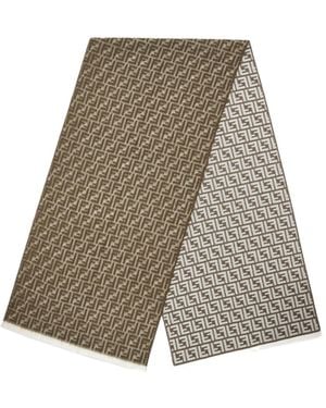 Fendi Ff Jacquard Scarf - Brown