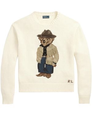 Polo Ralph Lauren Polo Bear Crewneck Jumper - White