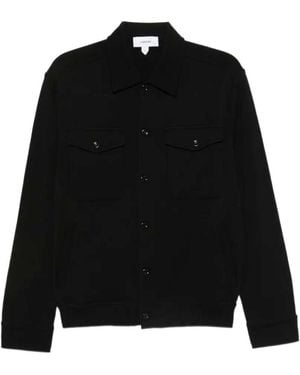 Lardini Button-Up Flap-Pocket Cardigan - Black