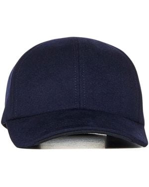 Sease Cashmere Baseball Hat - Blue