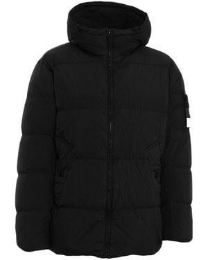 Stone Island Compass-Badge High-Neck Jacket - Black