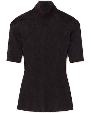 Stella McCartney Turtleneck Lace Top - Black