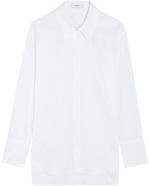 JOSEPH Pointed Collar Long-Sleeved Shirt - White