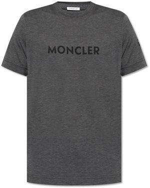 Moncler T-Shirt With Logo - Grey