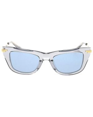 Bottega Veneta Eyewear Rectangular Frame Sunglasses - Blue